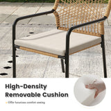 Vicllax 11 PCS Patio Dining Table Set, 63" Round Metal Table and Alora Stackable Chair