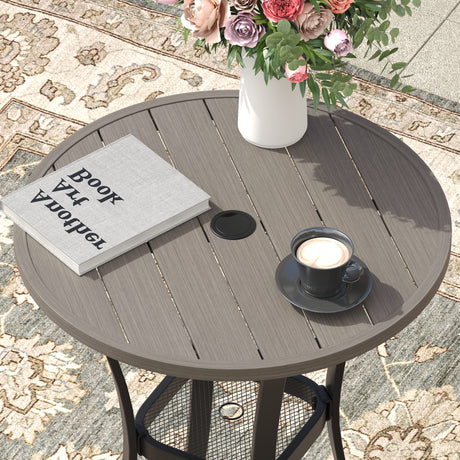 Vicllax 3/5 PCS Outdoor Bar Set, Patio High Bar Chairs and Round Bar Table