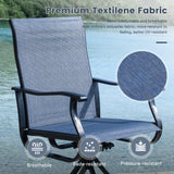 Vicllax 9 Pieces Outdoor Dining Set with 60" Round Dining Table and Premium Swivel Chairs