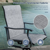 Vicllax 7/9 Pieces Outdoor Dining Set, Metal Round Dining Table and Premium Swivel Chairs