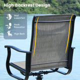 Vicllax 9 Pieces Outdoor Dining Set with 60" Round Dining Table and Premium Swivel Chairs