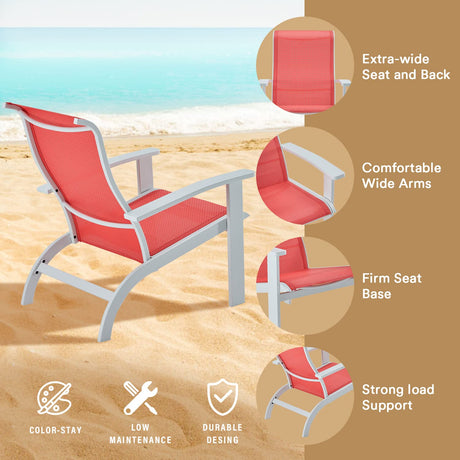 Vicllax Adirondack Chair, Weather-Resistant Outdoor Furniture Lawn Chair