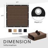 VICLLAX Shade Fabric Sun Shade Cloth Privacy Screen with Grommets for Patio Garden Pergola Cover Canopy