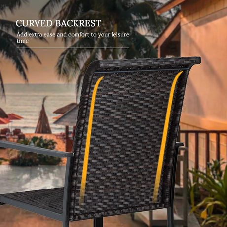 Vicllax Juego de comedor para patio de 5 piezas, mesa redonda para patio de 42" y sillas de mimbre para exterior 