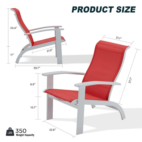 Vicllax Adirondack Chair, Weather-Resistant Outdoor Furniture Lawn Chair