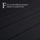 Vicllax Patio Dining Set, Outdoor Dining Table, Patio Benches, Patio Chairs