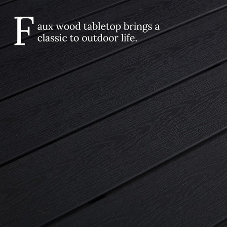 Vicllax Patio Dining Set, Outdoor Dining Table, Patio Benches, Patio Chairs