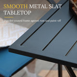 Vicllax 3-Piece Patio Bistro Set, Outdoor Swivel Chairs and Metal Square Table