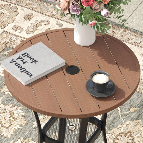 Vicllax 3/5 PCS Outdoor Bar Set, Patio High Bar Chairs and Round Bar Table