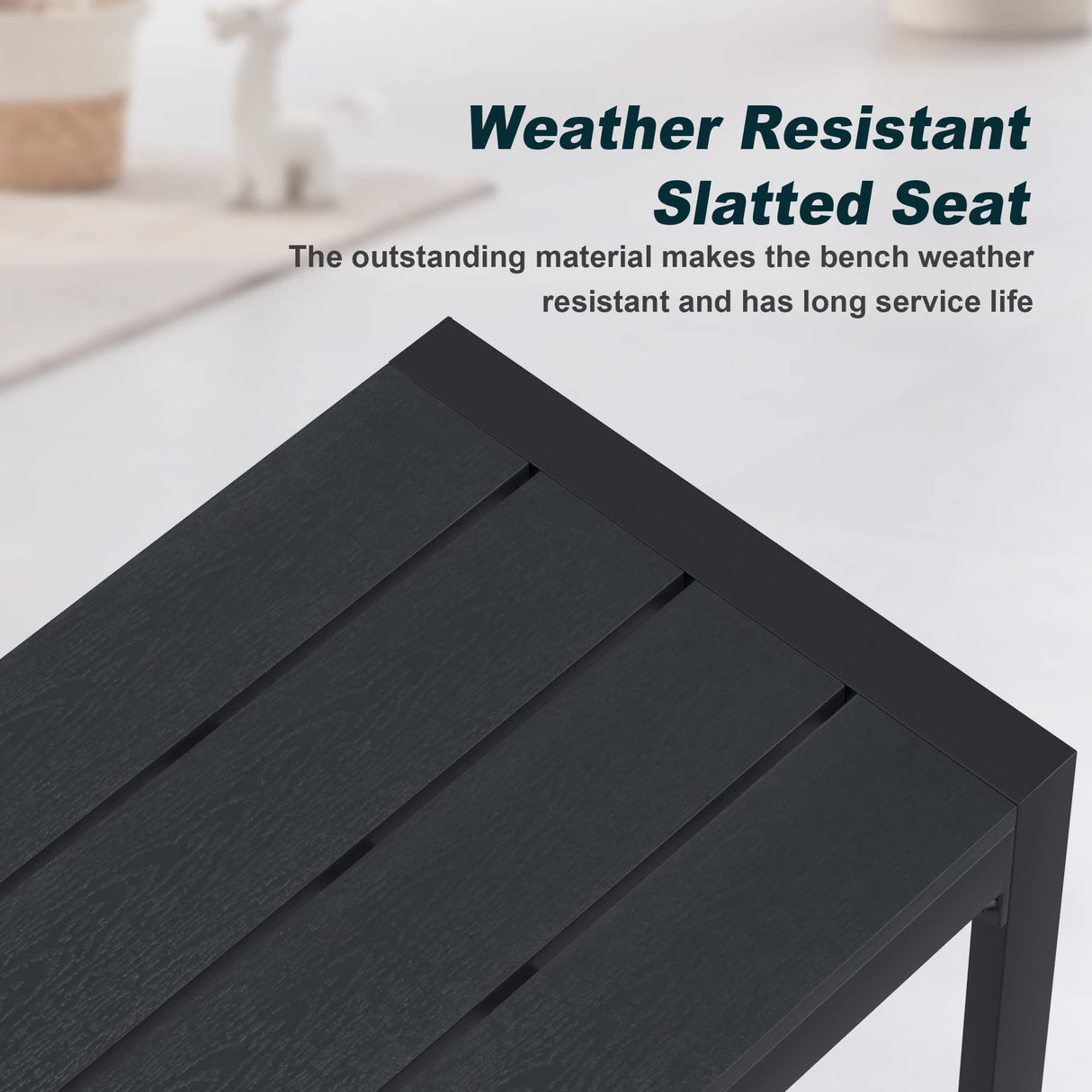 Vicllax Patio Dining Set, Outdoor Dining Table, Patio Benches, Patio Chairs