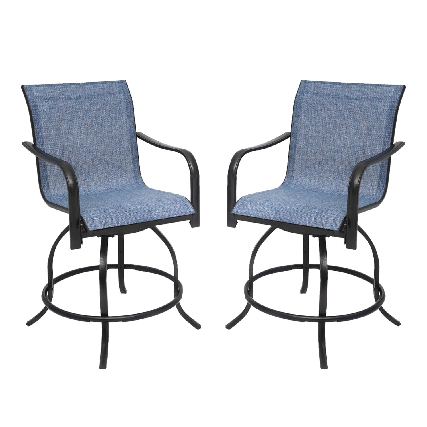 Vicllax Outdoor Bar Chair, Patio Bar Hight Chair,  Swivel Bar Chair Set of 2/4/6