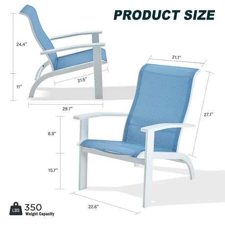 Vicllax Adirondack Chair, Weather-Resistant Outdoor Furniture Lawn Chair