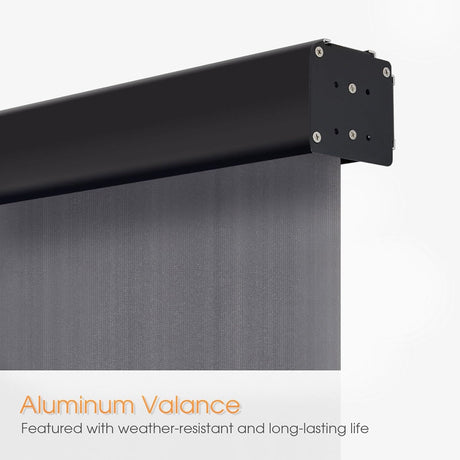 Vicllax Outdoor Retractable Spring Pull Roller Shade, Patio Exterior Cordless Blinds