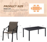Vicllax 7-Piece Outdoor Dining Set, Rectangle Dining Table for 6 and Patio Dining Chairs