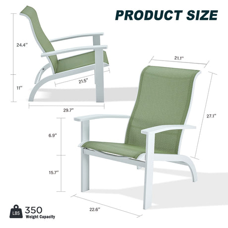 Vicllax Adirondack Chair, Weather-Resistant Outdoor Furniture Lawn Chair