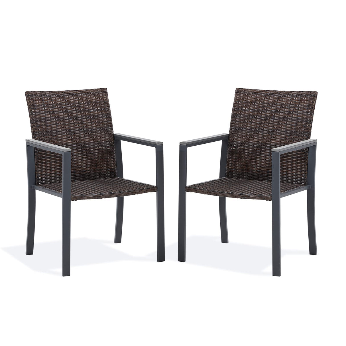 Vicllax Patio Wicker Dining Chairs Set of 2/4/6, Outdoor Rattan Dining Chairs