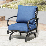 Vicllax Outdoor Patio Conversation Sofa, Love Seat Glider, and Swivel Chairs