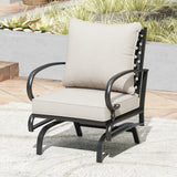 Vicllax Outdoor Patio Conversation Sofa, Love Seat Glider, and Swivel Chairs