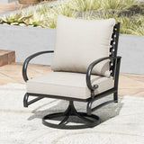 Vicllax Outdoor Patio Conversation Sofa, Love Seat Glider, and Swivel Chairs