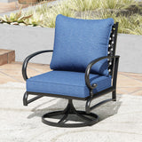 Vicllax Outdoor Patio Conversation Sofa, Love Seat Glider, and Swivel Chairs