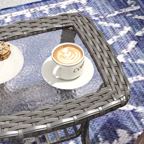 Vicllax Patio Wicker Oasis Lounge Set, 8-Piece Outdoor Sofa Set with Fire Pit Table(Swivel Sofa Chair Set)