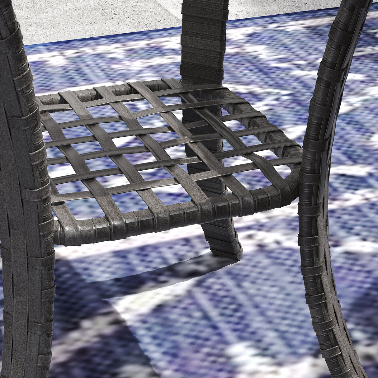 Vicllax Patio Wicker Oasis Lounge Sofa, Swivel Chair with Side Table