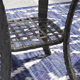 Vicllax Patio Wicker Oasis Lounge Sofa, Swivel Chair with Side Table