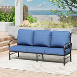 Vicllax Outdoor Patio Conversation Sofa, Love Seat Glider, and Swivel Chairs
