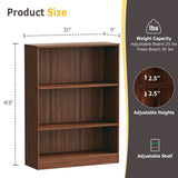 Vicllax Wooden Bookcase, 3/4/5 Shelf Display Open Bookshelves for Home Office