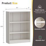 Vicllax Wooden Bookcase, 3/4/5 Shelf Display Open Bookshelves for Home Office