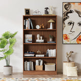 Vicllax Wooden Bookcase, 3/4/5 Shelf Display Open Bookshelves for Home Office