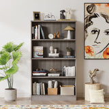 Vicllax Wooden Bookcase, 3/4/5 Shelf Display Open Bookshelves for Home Office