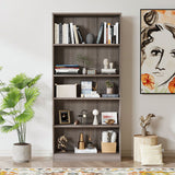 Vicllax Wooden Bookcase, 3/4/5 Shelf Display Open Bookshelves for Home Office