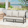 Vicllax Outdoor Patio Conversation Sofa, Love Seat Glider, and Swivel Chairs