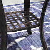 Vicllax Patio Wicker Oasis Lounge Sofa, Swivel Chair with Side Table