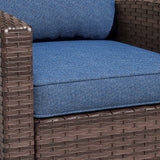 Vicllax Versatile Wicker Patio Sofa, Love Seat Glider, Chairs and Ottomans