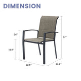 Vicllax Outdoor Padded Stackable Sling Dining Chair