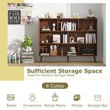 Vicllax Open Bookshelf with Legs, Storage Cube Floor Standing Display Shelf