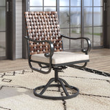 Vicllax Harmony 360-Degree Swivel Outdoor Armchair, Set of 2