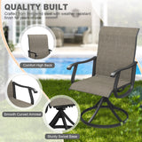 VICLLAX 5/7 Pieces Outdoor Dining Set, Swivel Dining Chairs Set of 4/6 and Round Patio Table