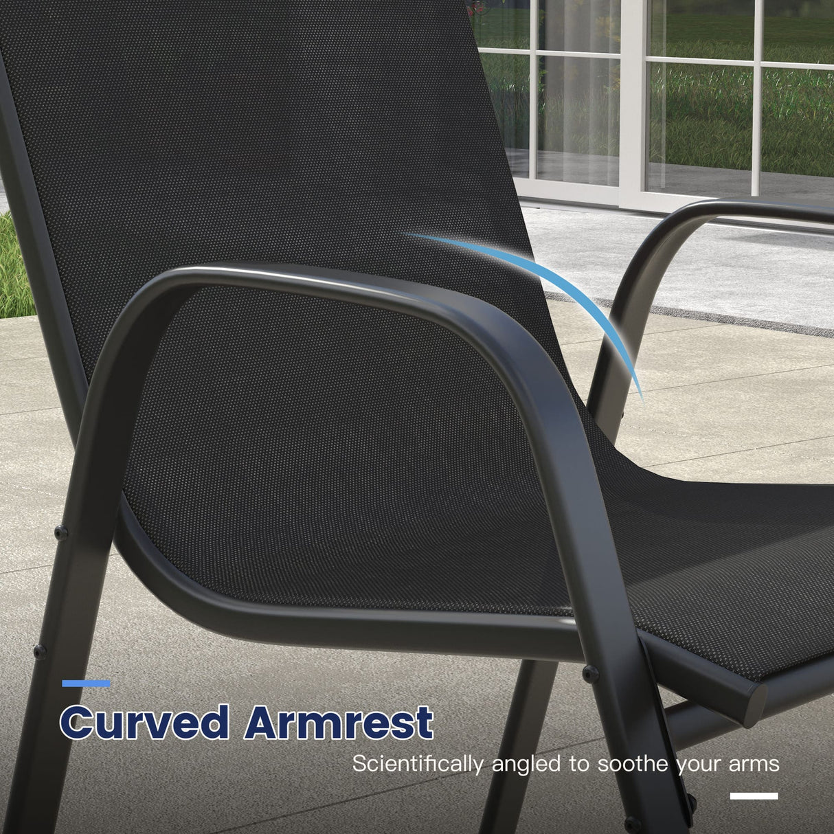 Vicllax 11 PCS Patio Dining Table Set, 60" Round Metal Table and Horizon Stackable Chair