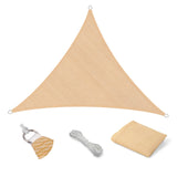 Vicllax Custom Color 90% Triangle Sun Shade Sail, Shade Fabric Shade Cloth