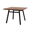 Mesa de comedor de escritorio Vicllax de metal para exteriores, similar a la madera