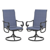 Vicllax Patio Swivel Chairs Set of 2/4/6, Outdoor Textilene Swivel Dining Chair