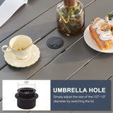 Vicllax 5-Piece Outdoor Furniture Set, Outdoor Dining Set for Lawn Garden