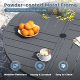 Vicllax Round Patio Dining Table for 10,  63" Outdoor Large Metal Table