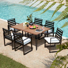 outdoor dining set patio dining table for 4 6 and metal chairs with cushion