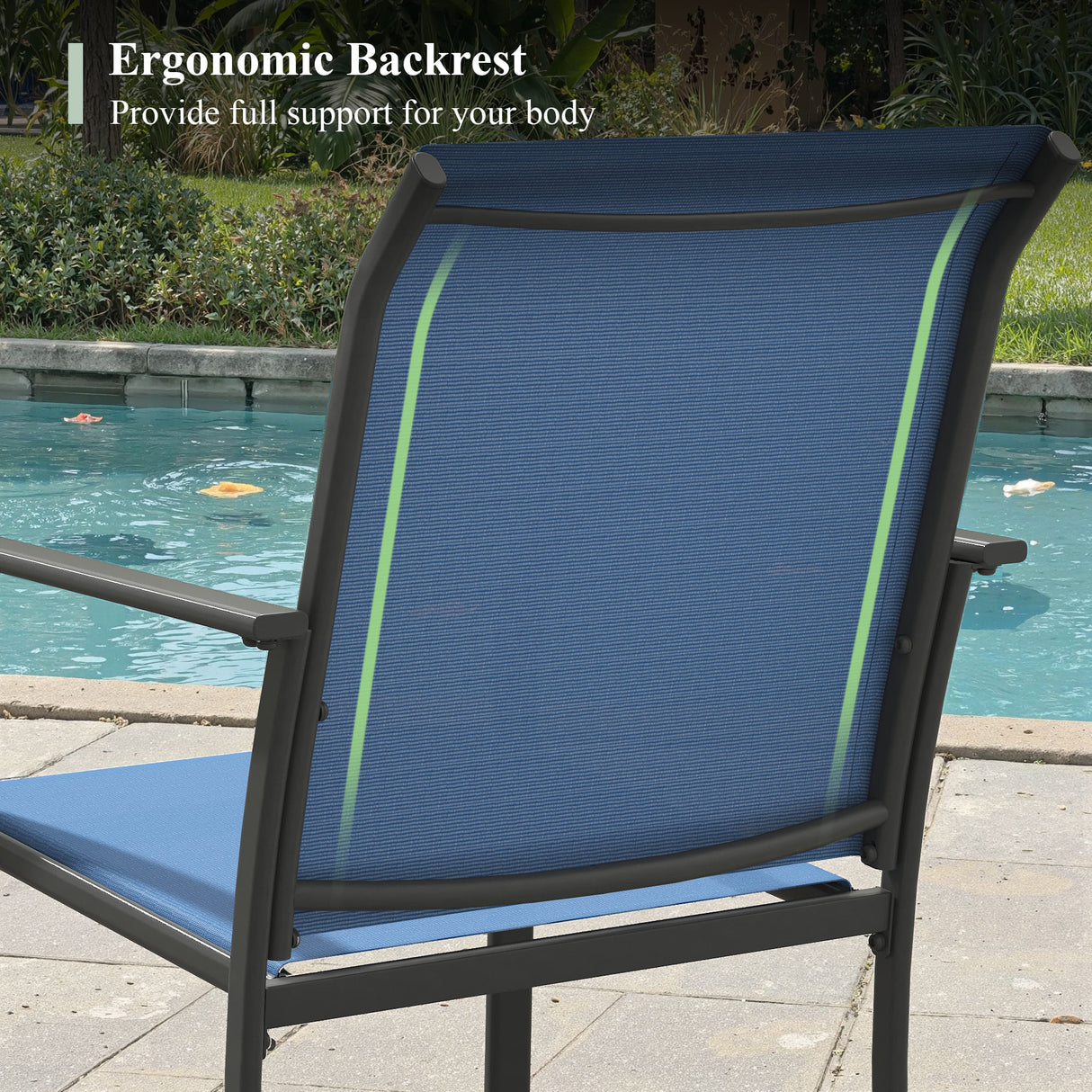 VICLLAX 11-Pcs Outdoor Dining Set, 63” Round Metal Table with Umbrella Hole & 10 Stackable  Chairs