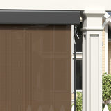 Vicllax Premium Patio Sun Blocking Roller Shade, Solar Shade with Aluminum Valance