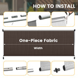 Vicllax Outdoor Sun Blocking Roller Shade, Patio Roll Up Shade Blinds